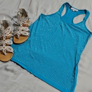 3/$20 Silver Studded Turquoise Tank